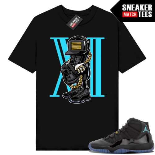 Gamma Blue 11s Sneaker Match Tees Black Sneakerhead 11