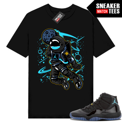 Gamma Blue 11s Sneaker Match Tees Black Space Jam