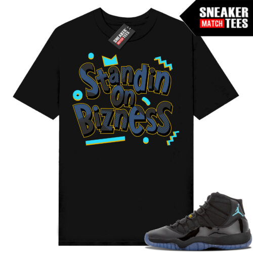 Gamma Blue 11s Sneaker Match Tees Black Standin On Bizness