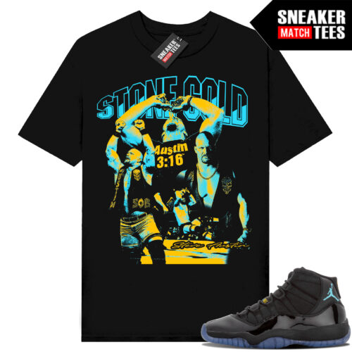 Gamma Blue 11s Sneaker Match Tees Black Stone Cold