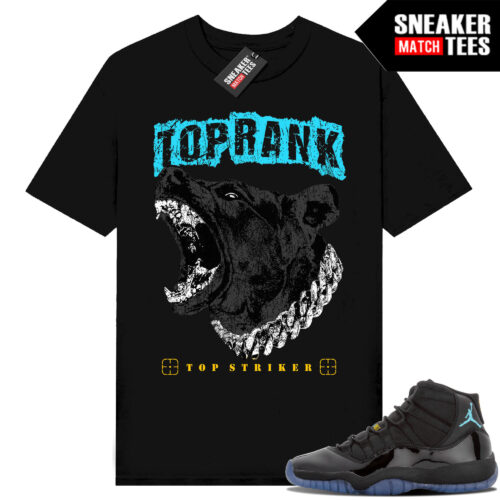 Gamma Blue 11s Sneaker Match Tees Black Top Striker
