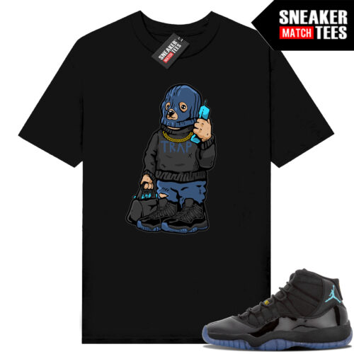 Gamma Blue 11s Sneaker Match Tees Black Trap Bear