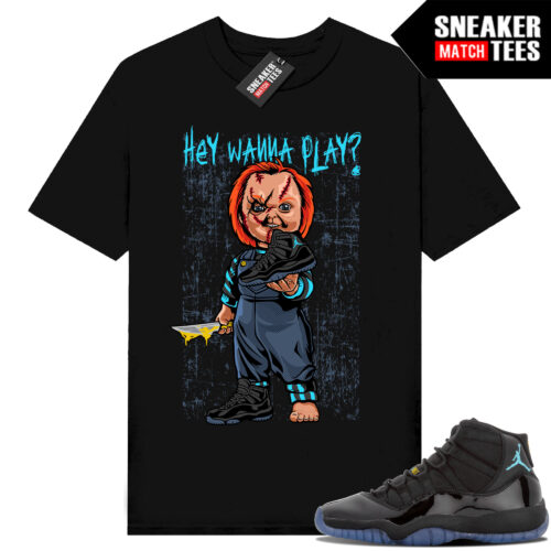 Gamma Blue 11s Sneaker Match Tees Black Wanna Play