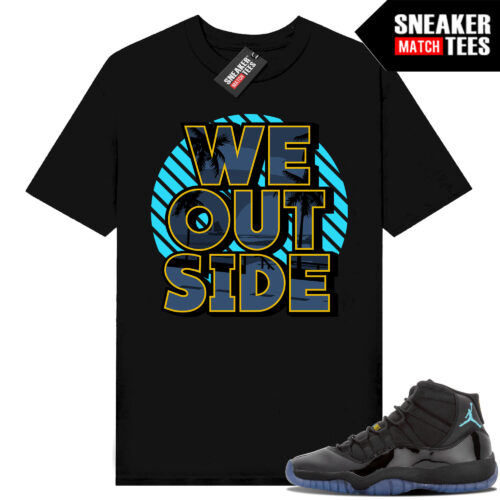 Gamma Blue 11s Sneaker Match Tees Black We Outside