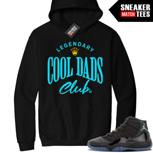 Jordan 11 Gamma Sneaker Match Hoodie Black Cool Dads Club