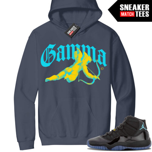 Jordan 11 Gamma Sneaker Match Hoodie Steel Blue GAMMA Angel
