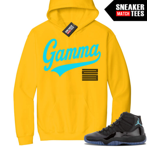 Jordan 11 Gamma Sneaker Match Hoodie Yellow GAMMA 23