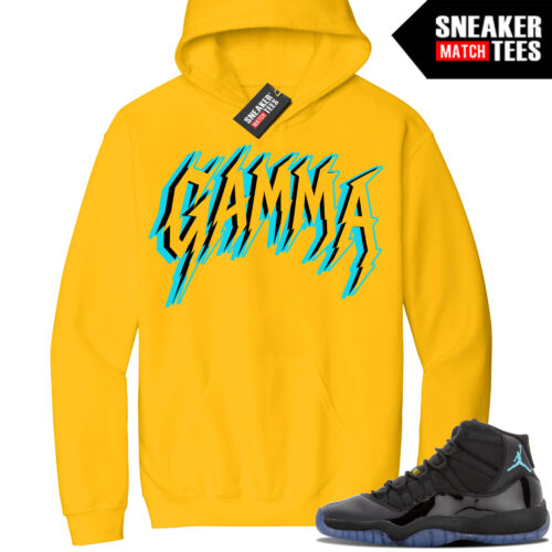 Jordan 11 Gamma Sneaker Match Hoodie Yellow GAMMA Thunder