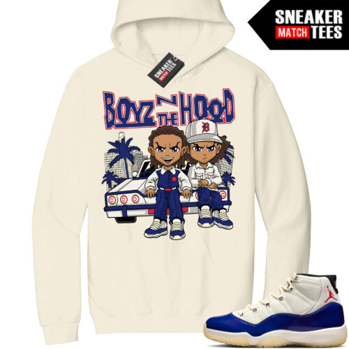 Jordan 11 Rare Air Sneaker Match Hoodie Sail Boyz N the Hood Parody