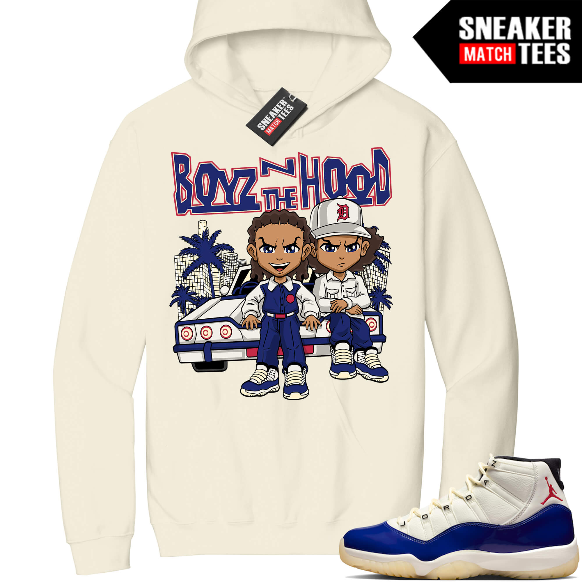 Jordan 11 Rare Air Sneaker Match Hoodie Sail Boyz N the Hood Parody