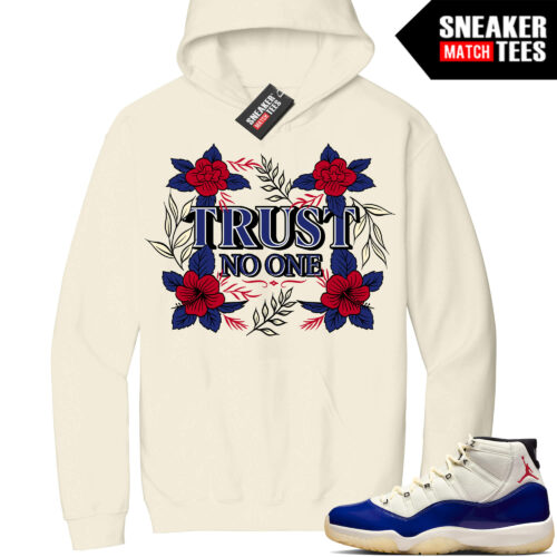 Jordan 11 Rare Air Sneaker Match Hoodie Sail Floral Trust No One