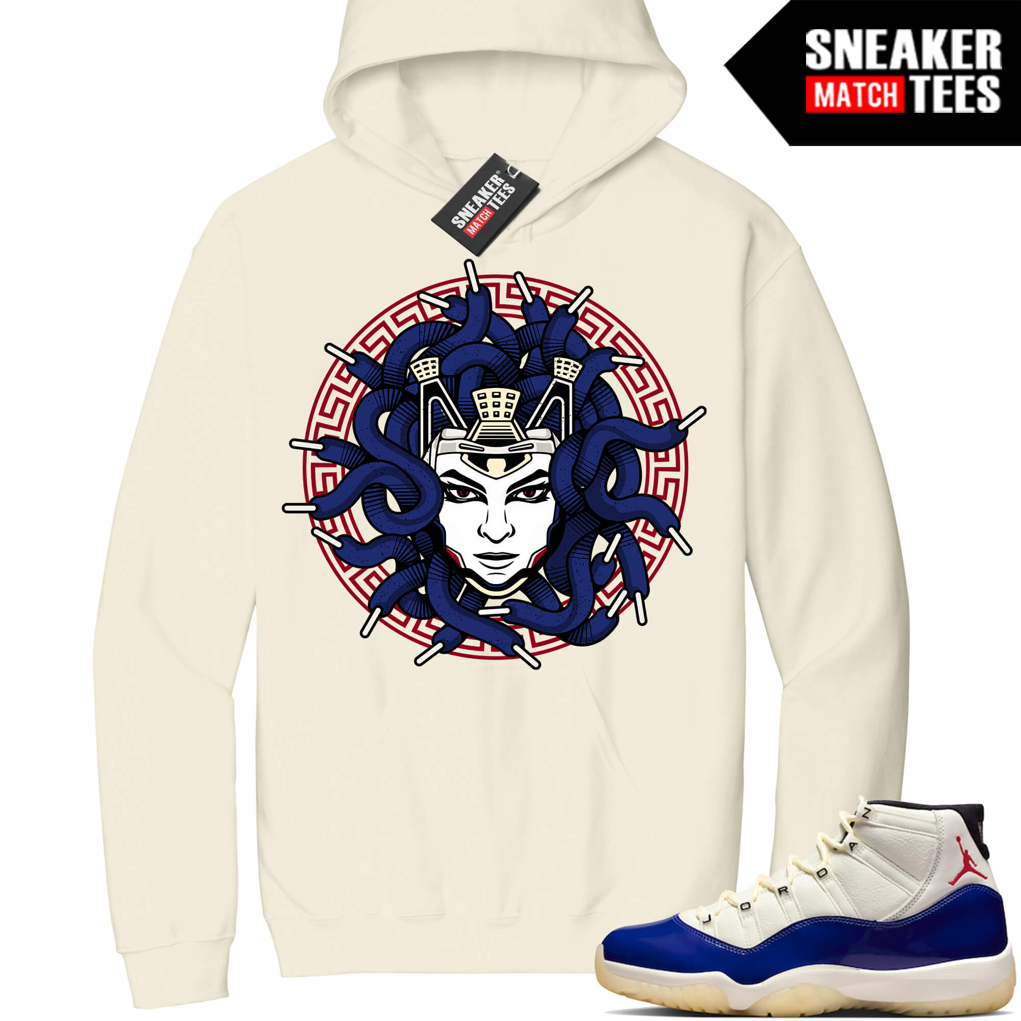 Jordan 11 Rare Air Sneaker Match Hoodie Sail Medusa Kicks