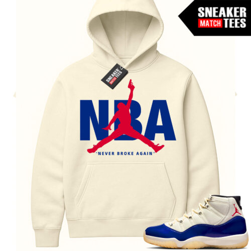 Jordan 11 Rare Air Sneaker Match Hoodie Sail Never Broke