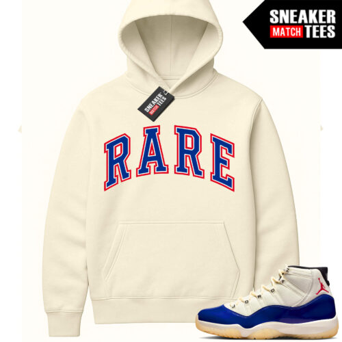 Jordan 11 Rare Air Sneaker Match Hoodie Sail RARE Arch Logo