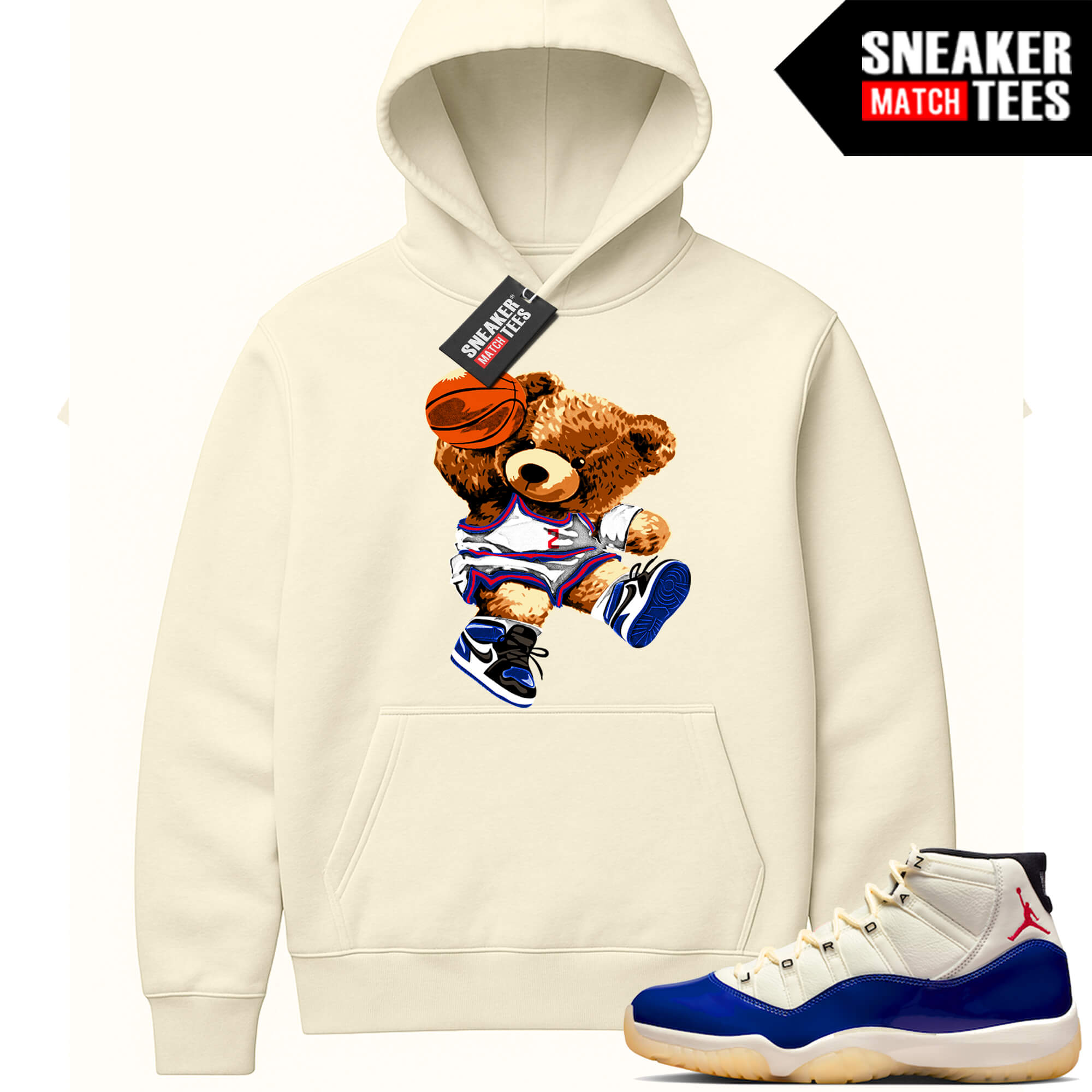 Jordan 11 Rare Air Sneaker Match Hoodie Sail RARE BEAR