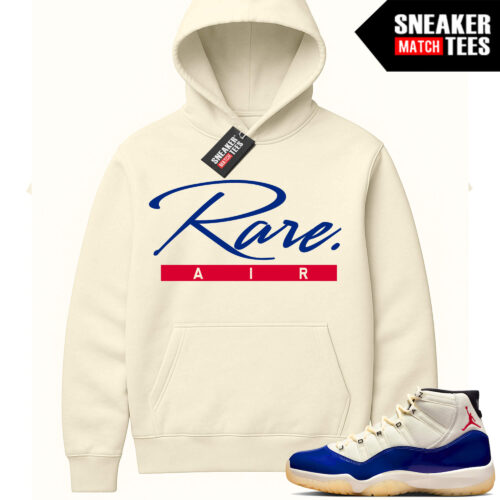 Jordan 11 Rare Air Sneaker Match Hoodie Sail Rare Script