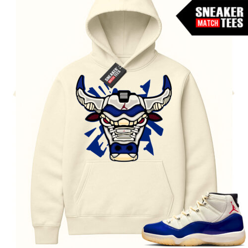 Jordan 11 Rare Air Sneaker Match Hoodie Sail Retro 11 Bull