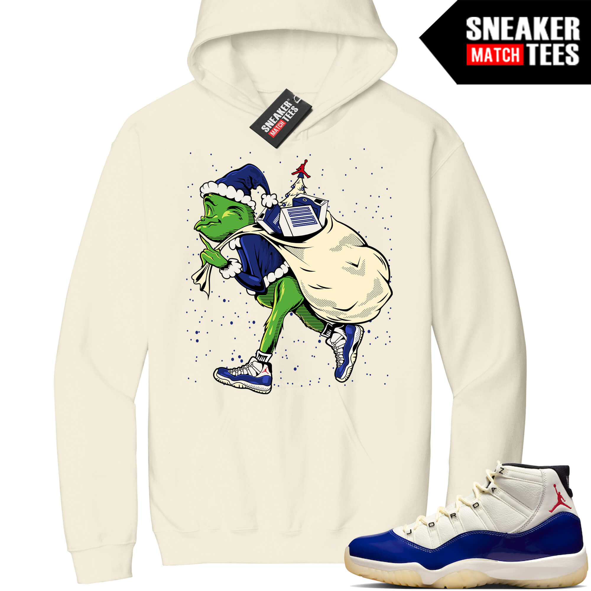 Jordan 11 Rare Air Sneaker Match Hoodie Sail Sneakerhead Grinch