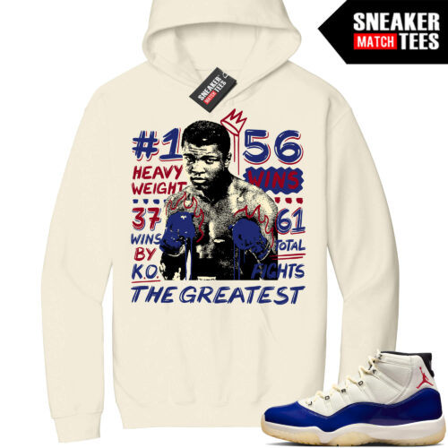 Jordan 11 Rare Air Sneaker Match Hoodie Sail The Greatest
