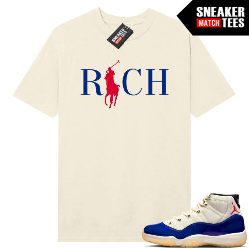 Jordan 11 Rare Air Sneaker Match Tees Shirt Sail Country Club Rich