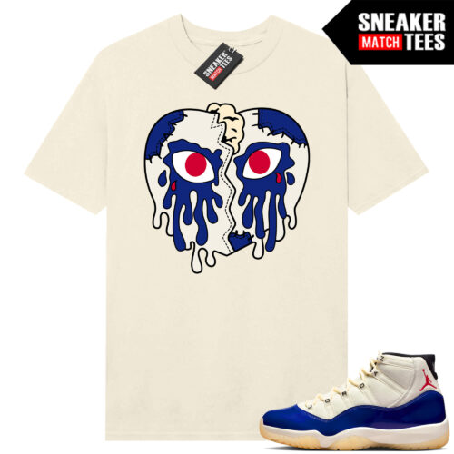 Jordan 11 Rare Air Sneaker Match Tees Shirt Sail Crying Heart