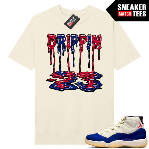 Jordan 11 Rare Air Sneaker Match Tees Shirt Sail Drippin 23
