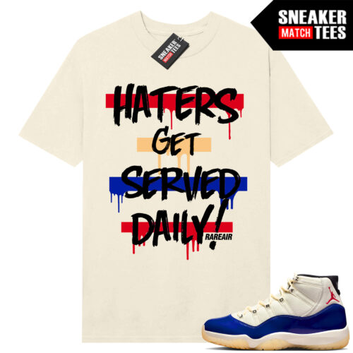 Jordan 11 Rare Air Sneaker Match Tees Shirt Sail Haters Served Daily