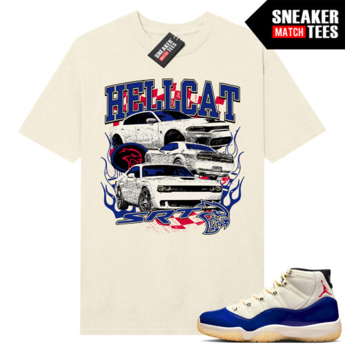 Jordan 11 Rare Air Sneaker Match Tees Shirt Sail Hellcat