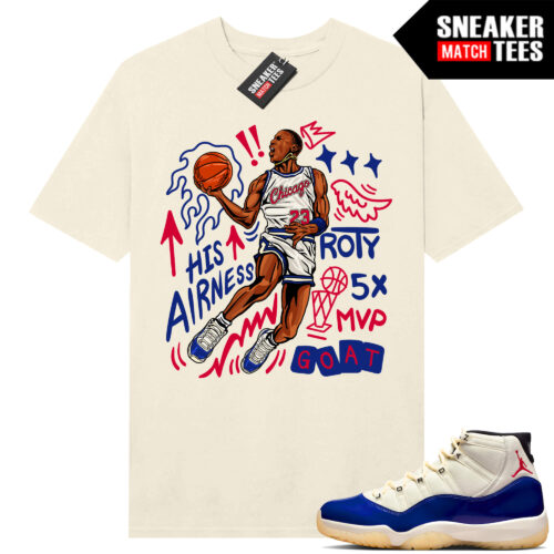 Jordan 11 Rare Air Sneaker Match Tees Shirt Sail MJ His Airness