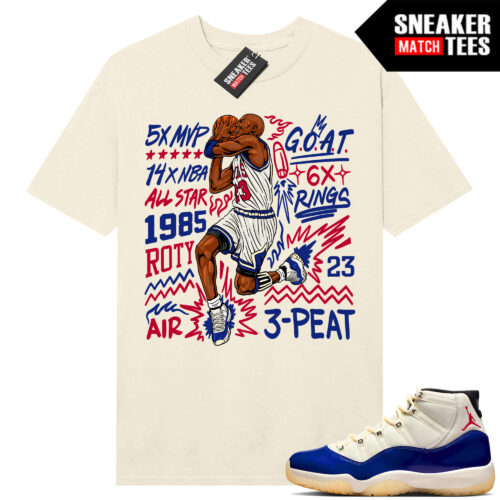 Jordan 11 Rare Air Sneaker Match Tees Shirt Sail MJ MVP Goat