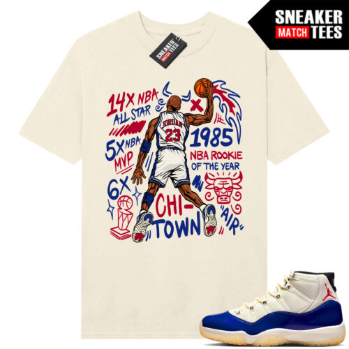 Jordan 11 Rare Air Sneaker Match Tees Shirt Sail MJ Slam Dunk