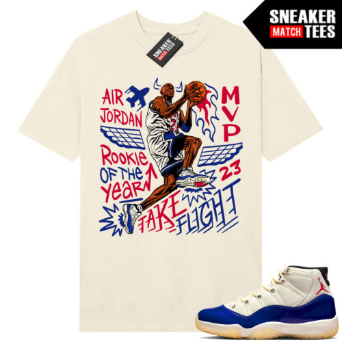 Jordan 11 Rare Air Sneaker Match Tees Shirt Sail MJ Take Flight
