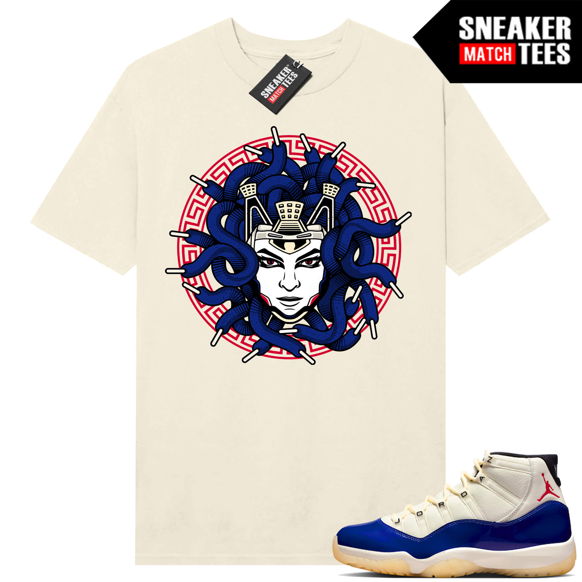 Jordan 11 Rare Air Sneaker Match Tees Shirt Sail Medusa Kicks