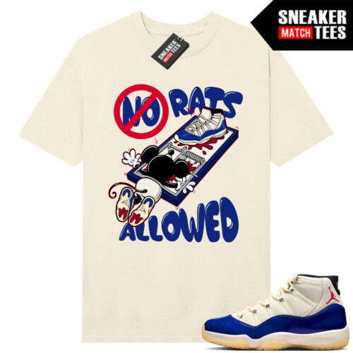 Jordan 11 Rare Air Sneaker Match Tees Shirt Sail No Rats Allowed