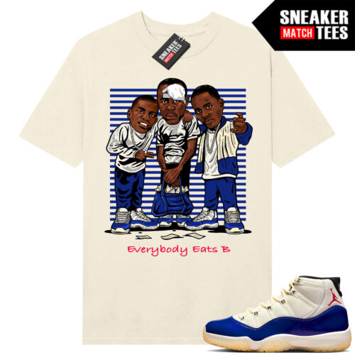Jordan 11 Rare Air Sneaker Match Tees Shirt Sail OG Everybody Eats B