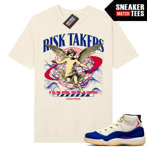 Jordan 11 Rare Air Sneaker Match Tees Shirt Sail Risk Takers Worldwide