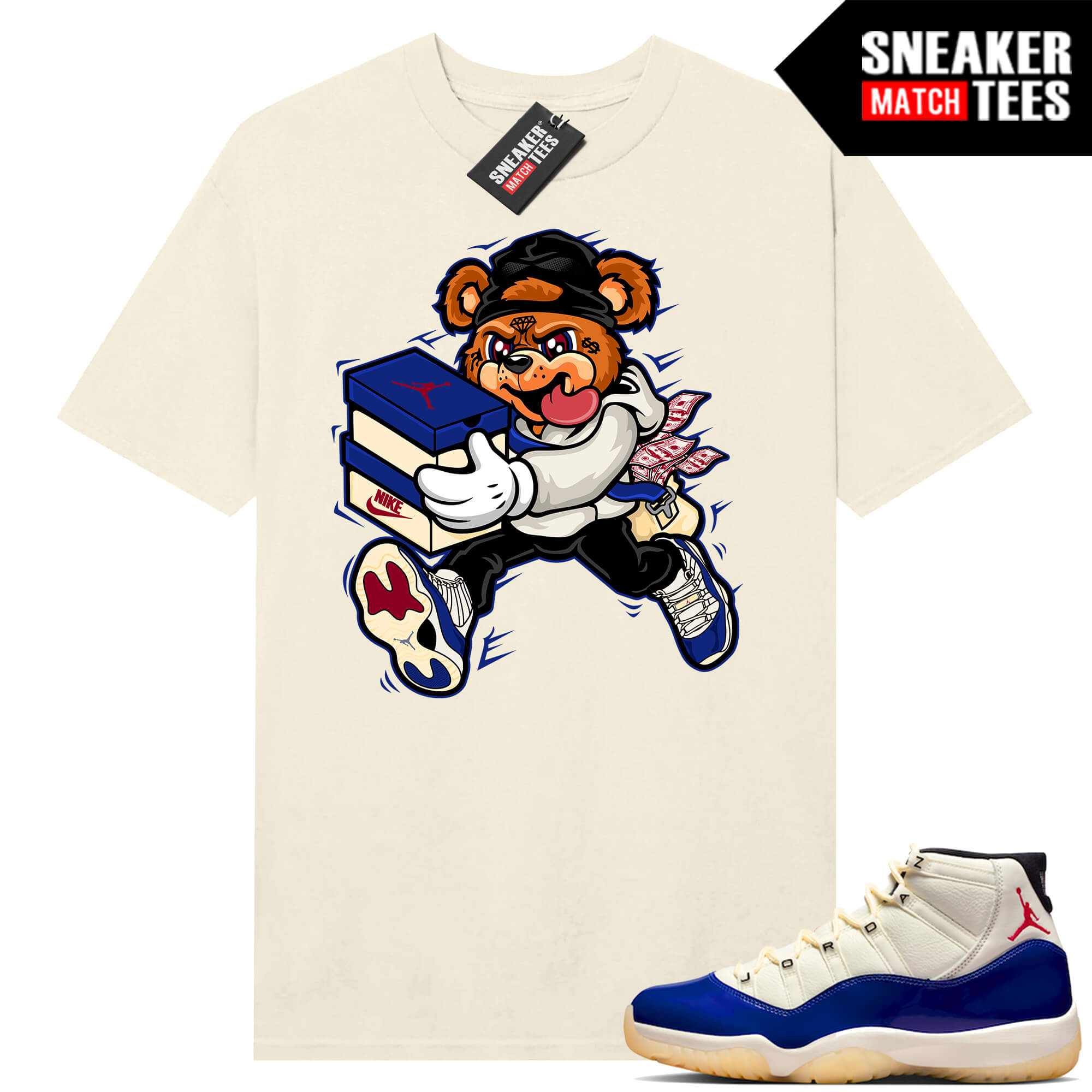 Jordan 11 Rare Air Sneaker Match Tees Shirt Sail Sneaker Heist