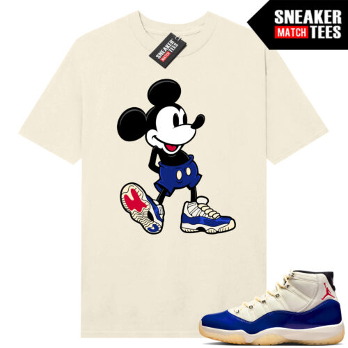 Jordan 11 Rare Air Sneaker Match Tees Shirt Sail Sneakerhead Mickey