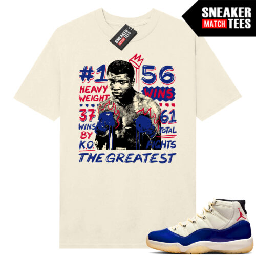 Jordan 11 Rare Air Sneaker Match Tees Shirt Sail The Greatest
