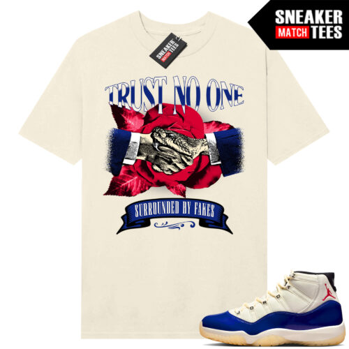 Jordan 11 Rare Air Sneaker Match Tees Shirt Sail Trust No One Snakes