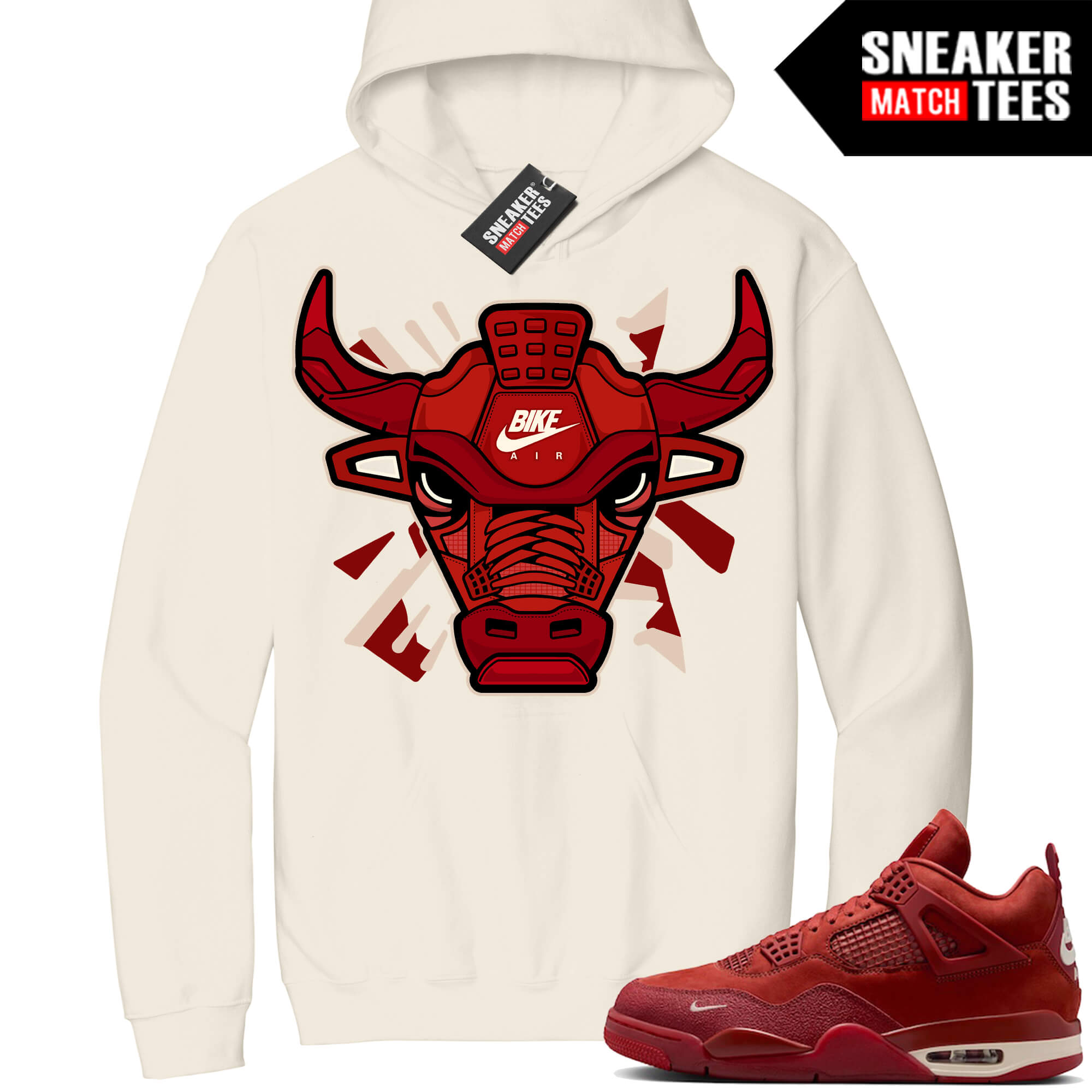 Jordan 4 Nigel Brick By Brick Sneaker Match Hoodie Sail Retro Bike Bull