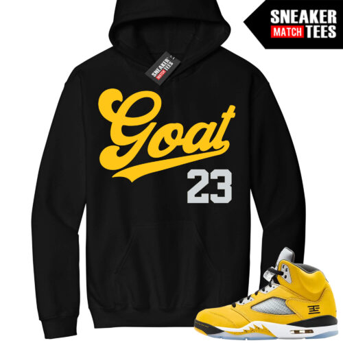 Jordan 5 Tokyo Sneaker Match Hoodie Black Goat 23