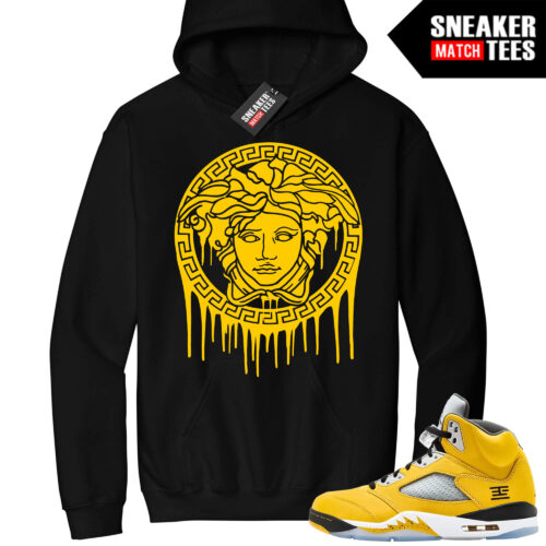 Jordan 5 Tokyo Sneaker Match Hoodie Black Medusa Drip