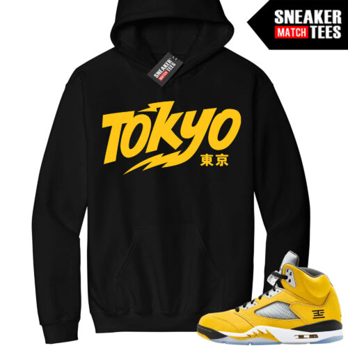 Jordan 5 Tokyo Sneaker Match Hoodie Black TOKYO