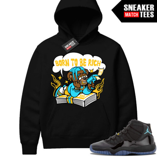 Gamma Blue 11 Sneaker Match Black Hoodie Born To Be Rich