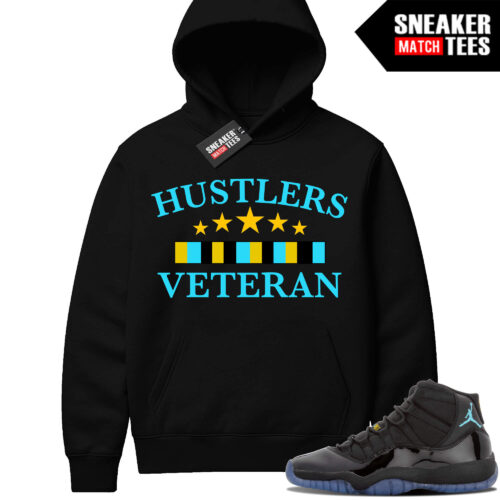 Gamma Blue 11 Sneaker Match Black Hoodie Hustlers Veteran
