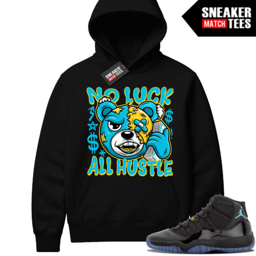 Gamma Blue 11 Sneaker Match Black Hoodie No Luck Bear
