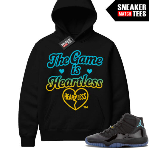 Gamma Blue 11 Sneaker Match Black Hoodie The Game Is Heartless