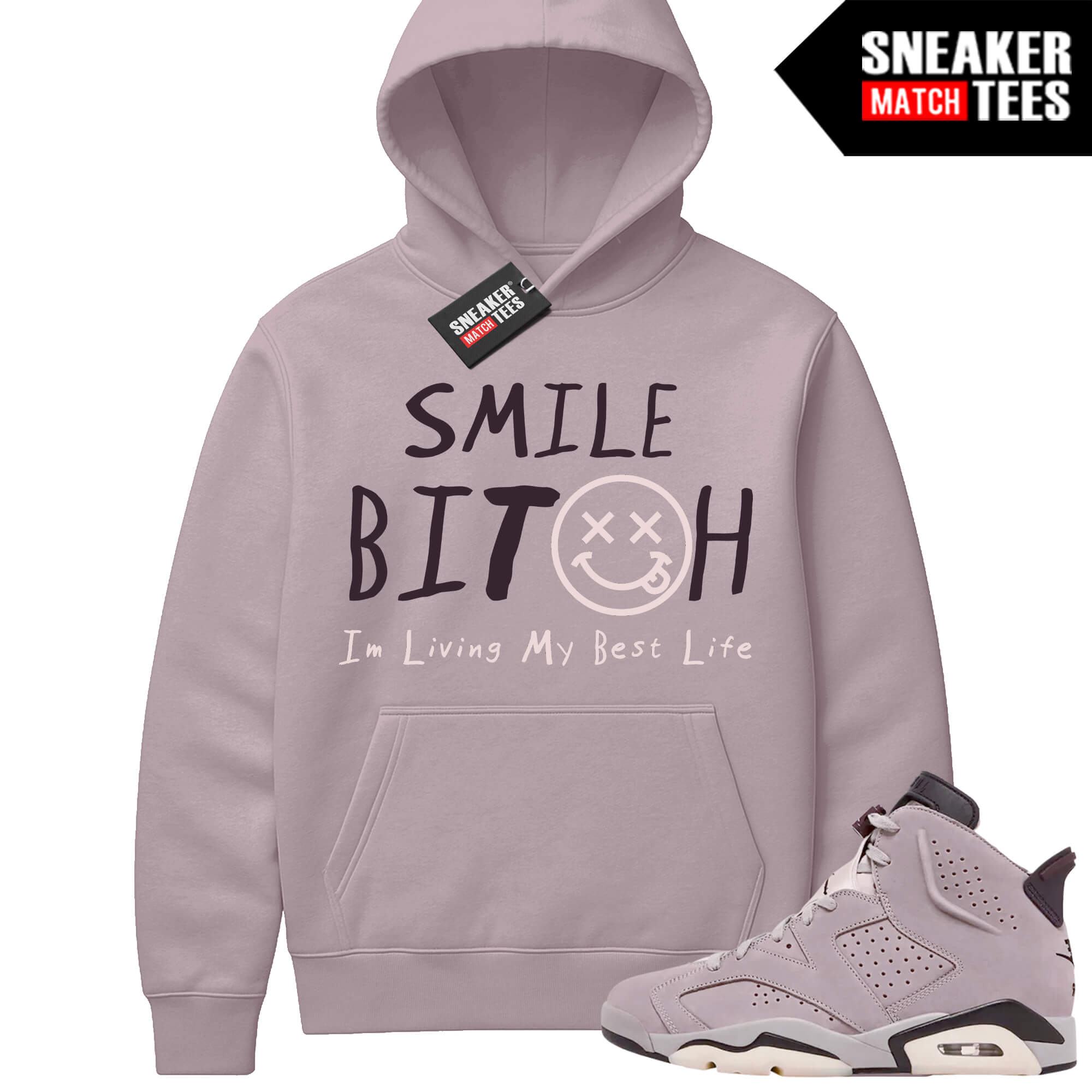 Jordan 6 AMM Smokey Mauve Sneaker Match Hoodie Mauve Best Life