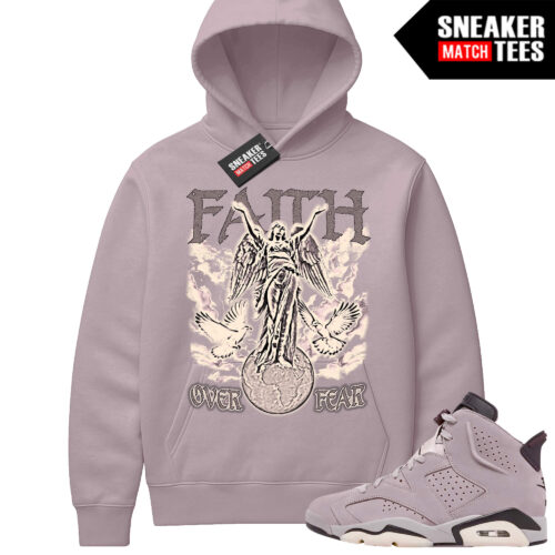 Jordan 6 AMM Smokey Mauve Sneaker Match Hoodie Mauve Faith